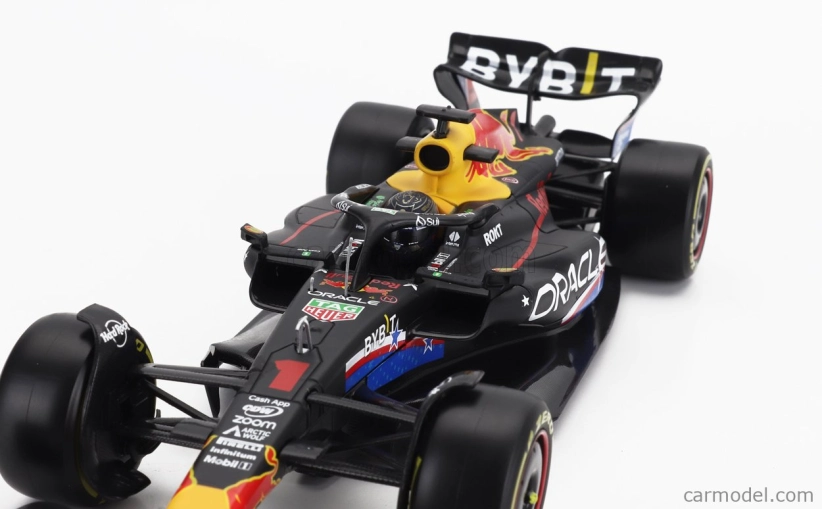 Bburago Red bull F1 Rb19 Team Oracle Red Bull Racing N 1 World Champion Winner Austin Usa Gp 2023 Max Verstappen – With Pilot And Showcase 1:24 Matt Blue