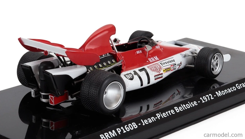 Edicola BRM F1  P160b N 17 Winner Monaco Gp 1972 Jean Pierre Beltoise - Blister Box 1:24 Červená Bílá