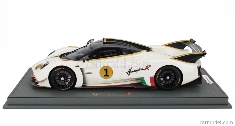 Bbr-models Pagani Huayra R N 1 Racing 2021 - Con Vetrina - With Showcase 1:18 Bianco Benny - Bílá Černá