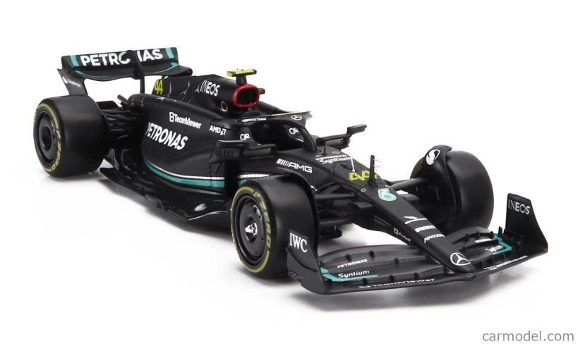 Bburago Mercedes gp F1 W14 Team Mercedes-amg Petronas Formula One N 44 Season 2023 Lewis Hamilton 1:24 Matt Black
