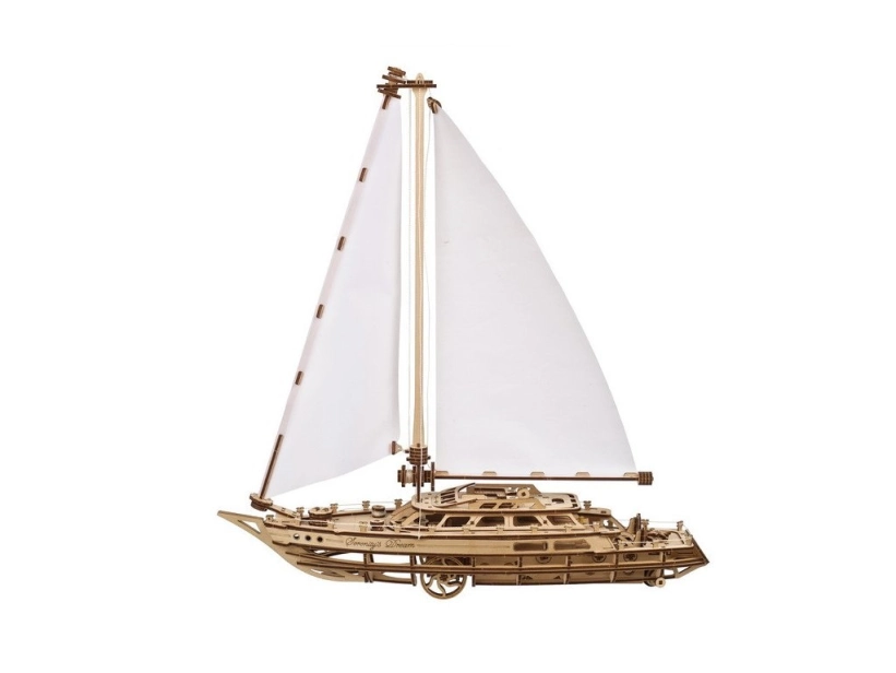 Ugears 3D Dřevěné mechanické puzzle Jachta The Ocean Beauty