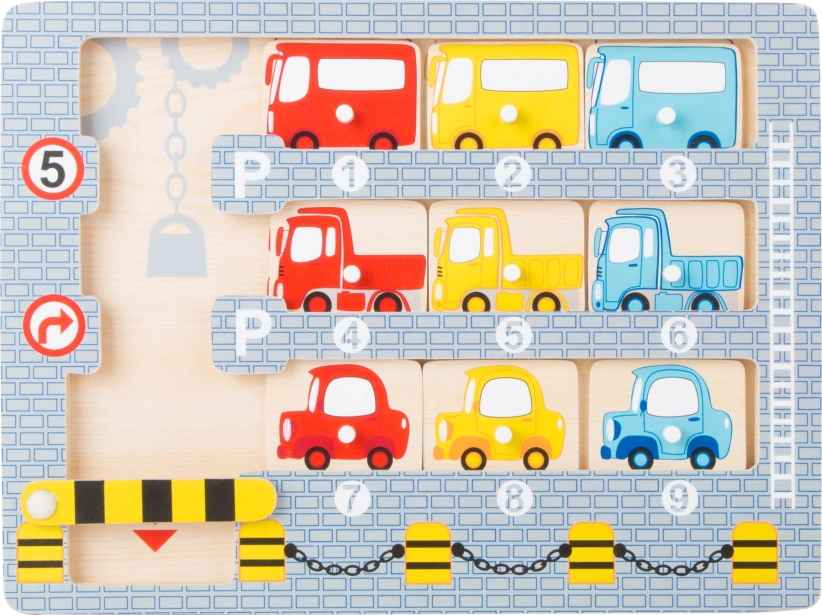 Small Foot Vkládací puzzle garáž s autíčky