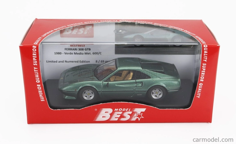 Best-model Ferrari 308 Gtb 1980 1:43 Green Met