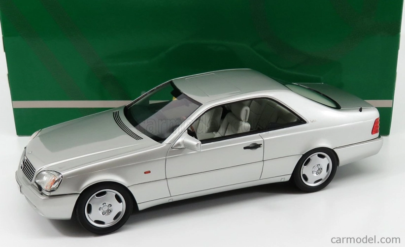 Kultové modely Mercedes benz S-class 600sec Coupe (c140) 1992 1:18 Strieborný