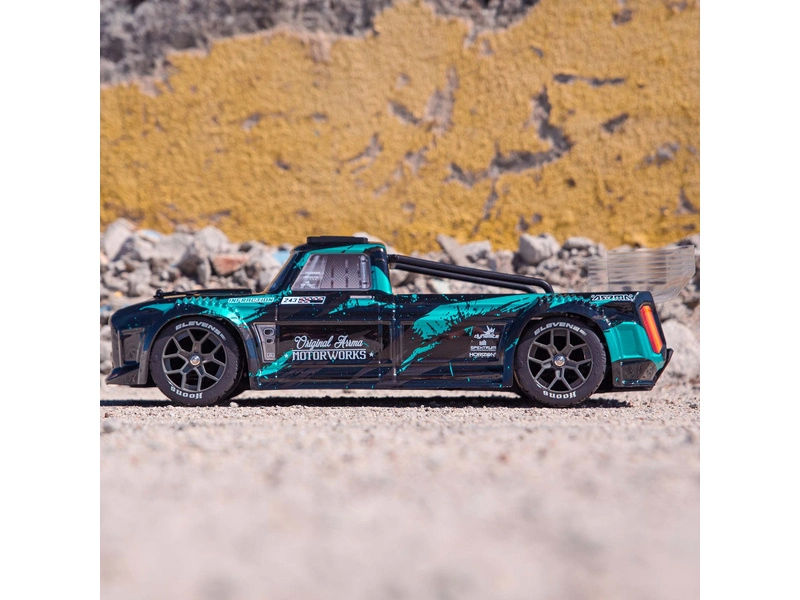 NA DÍLY - RC auto Arrma Infraction 3S BLX 1:8 RTR, tyrkysová