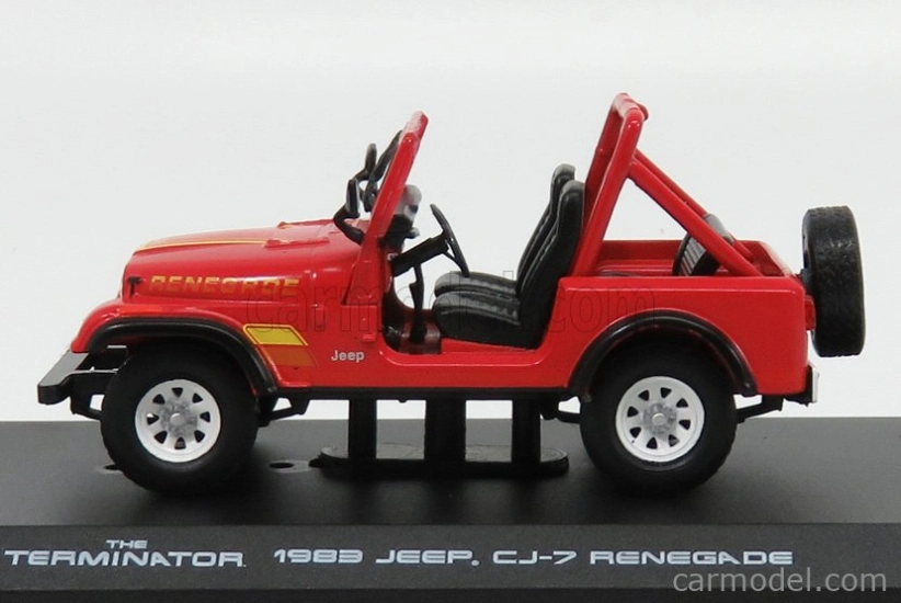 Greenlight Jeep Cj-7 Renegade Open 1983 - Terminátor 1:43 Červená biela