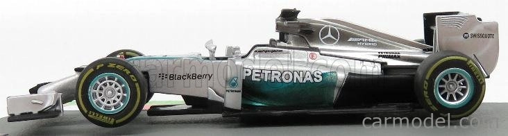 Edicola Mercedes gp F1 W05 Hybrid Amg Petronas N 44 Lewis Hamilton Season 2014 World Champion 1:43 Stříbrná Zelená