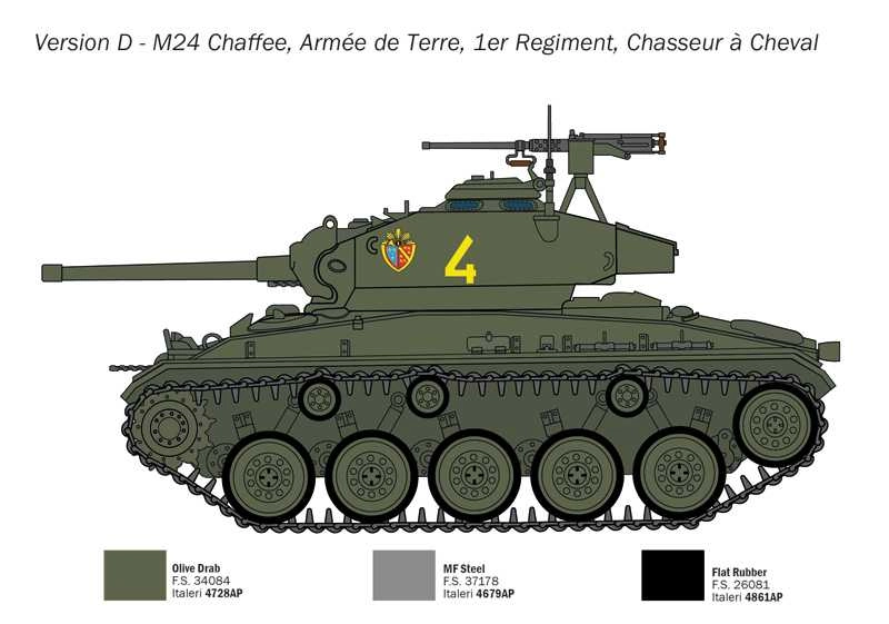 Italeri Kampfpanzer M24 Chaffee Military Tank 1:35 /