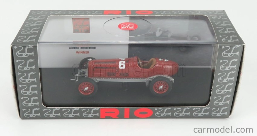 Rio-models Alfa romeo P3 Tipo B N 18 Winner Monza 1932 R.caracciola 1:43 Červená