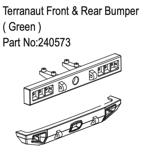 HBP240573 - Terranaut Front & Rear Bumper ( Green )