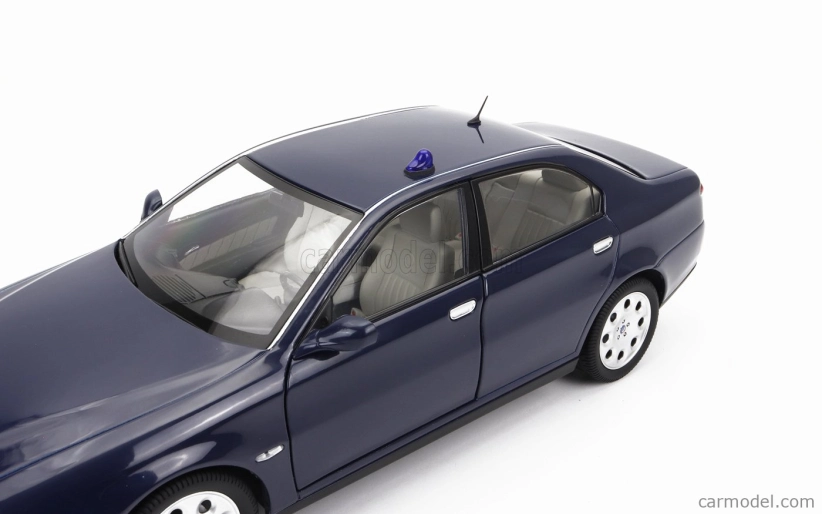 Mitica-diecast Alfa romeo 166 2.0 Twin Spark (with  Decals Comando Carabinieri - Comando Gdf E Civile) 1998 - Police (lampeggiante Applicabile Con Biadesivo - Flashing Light With Double-sided Tape) 1:18 Blue