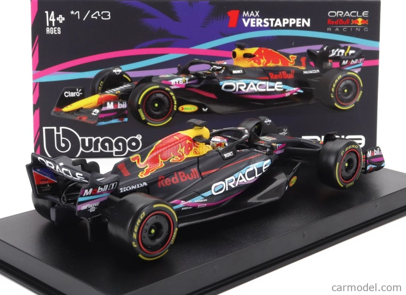 Bburago Red bull F1 Rb19 Team Oracle Red Bull Racing N 1 1:43, tmavomodrá