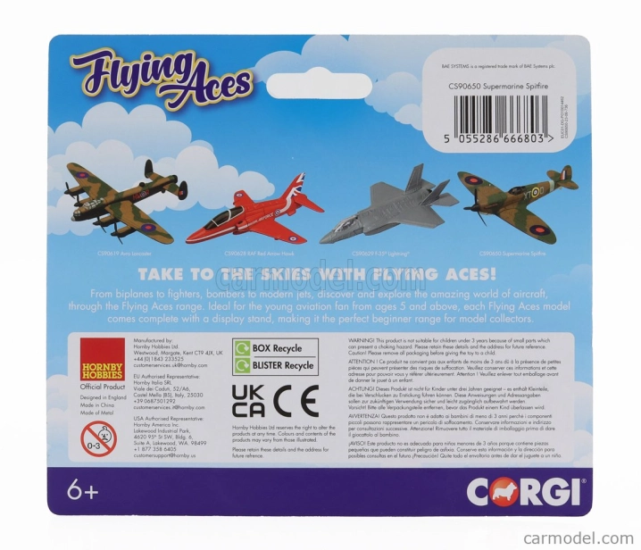 Corgi Supermarine Spitfire Squadron Royal Auxiliar Air Force Airplane 1936 1:144 Vojenská Kamufláž