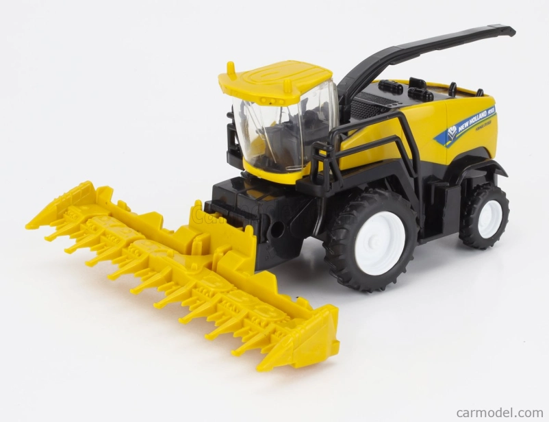 Newray Iveco fiat Stralis 540 Truck Pianale 2009 With New Holland Fr920 Mietitrebbia Gommata Harvester 1:43 Modrá Žlutá Černá