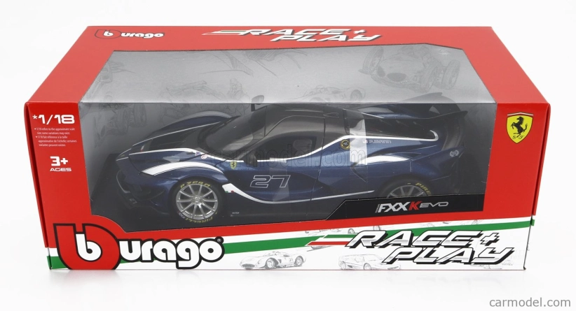 Bburago Ferrari FXX-K EVO 1:18 #27 modrá