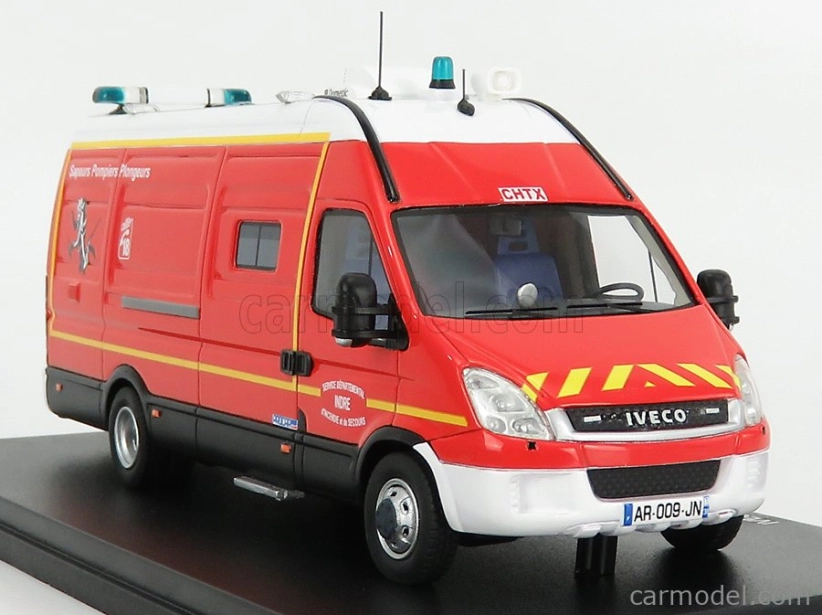 Alerte Iveco fiat New Daily 50-18 Van Sdis 36 Sapeurs Pompiers Plongeurs 2019 1:43 červená biela