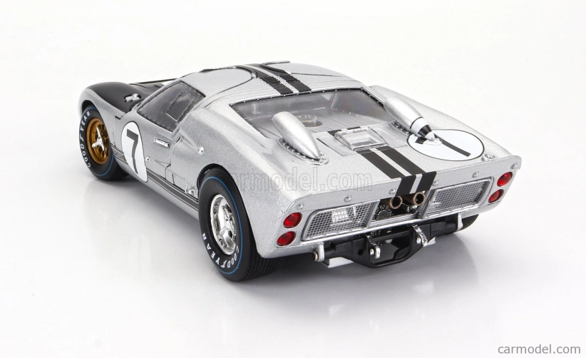 Shelby-collectibles Ford usa Gt40 Mkii 7.0l V8 Team Alan Mann Racing Ltd. N 7 24h Le Mans 1966 G.hill - B.muir 1:18 Silver Black