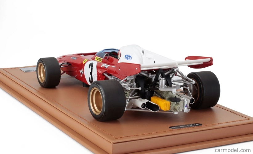 Tecnomodel Ferrari F1   312b2 N 3 Zandvoort Gp (with Pilot Figure) 1971 Clay Regazzoni - Con Vetrina - With Showcase 1:18 Červená Bílá