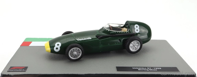 Edicola Vanwall F1 57 N 8 Sezóna 1958 Stirling Moss 1:43 Zelená