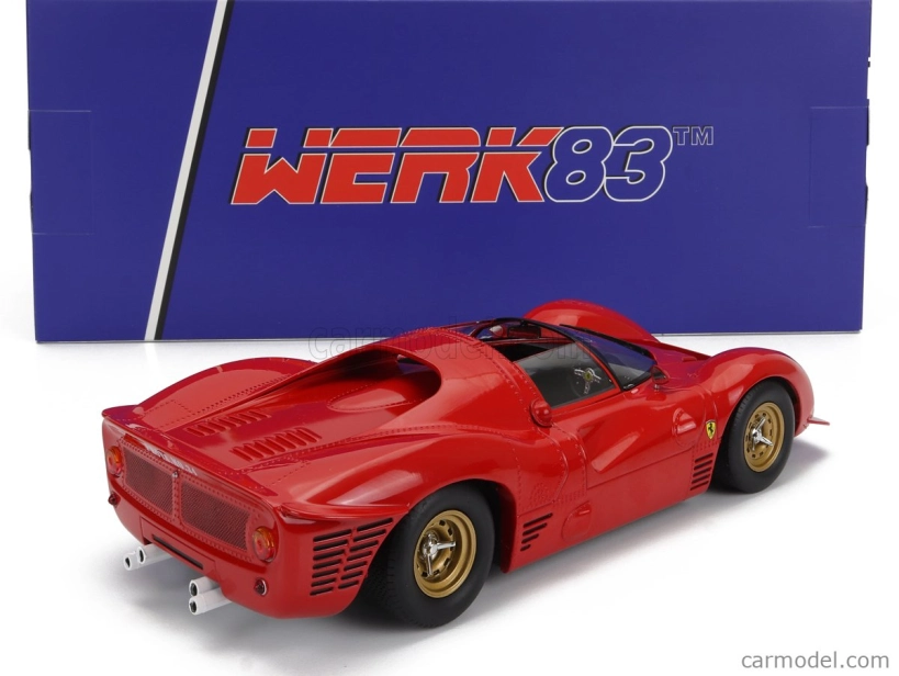 Werk83 Ferrari 330 P3 4.0l V12 Spider Verzia s otvorenou strechou 1966 1:18 Červená