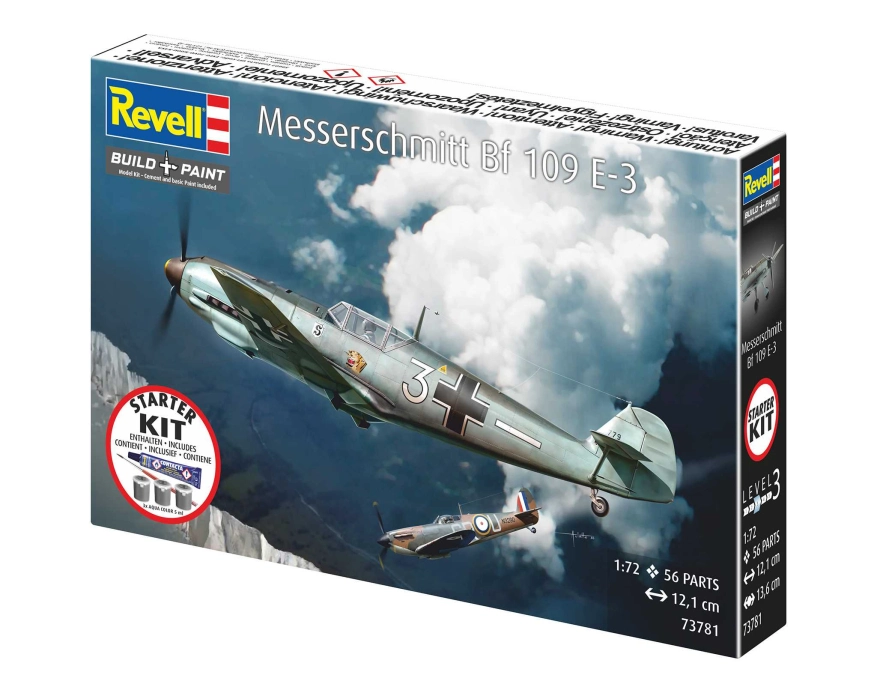 Starter Kit lietadlo 73781 - Messerschmitt Bf109E-3 (1:72)