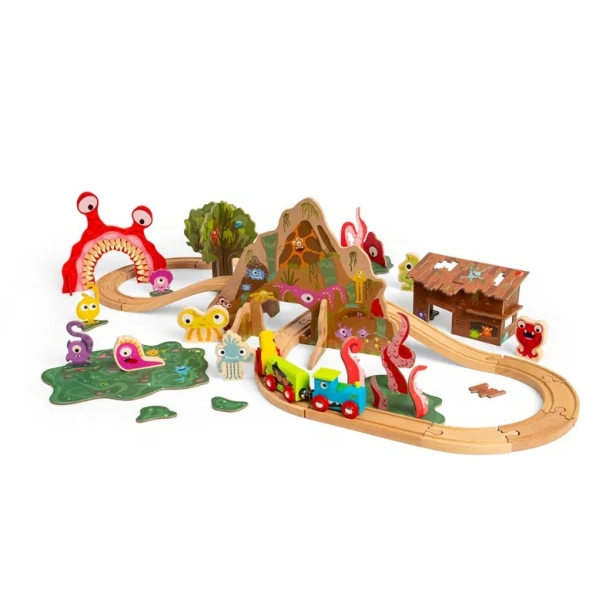 Bigjigs Rail Dřevěná vláčkodráha Příšerky