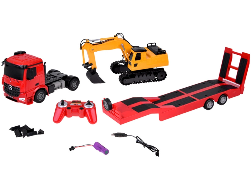 RC tahač Mercedes-Benz s bagrem 1:26 | RCprofi.cz