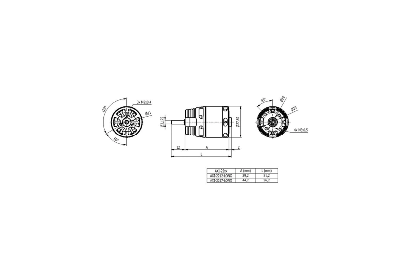 AXI 2212/34 V2 LONG striedavý motor