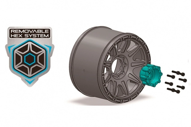 MT-CYCLONE SPORT 1/8, 0 a 1/2 offset 17mm odnímatelný hex, Černé disky, 2 ks