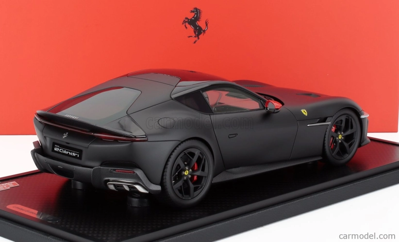Bbr-models Ferrari 12cilindri V12 830cv Panoramic Roof 2024 - Con Vetrina - With Showcase 1:18 Nero Opaco - Matná Černá