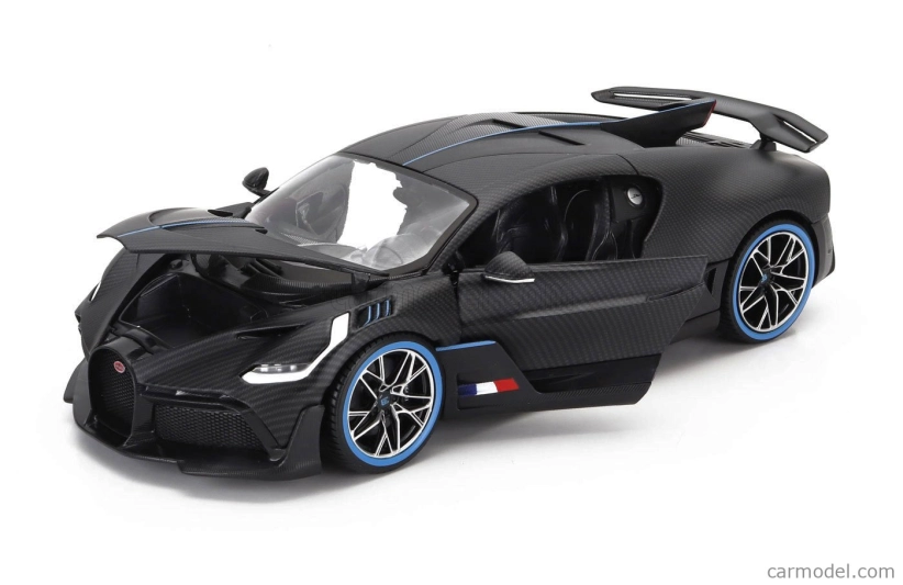 Bburago Bugatti Divo 2018 - 50th Anniversary Bburago 1:18 Matně Černá Uhlíková Vlákna