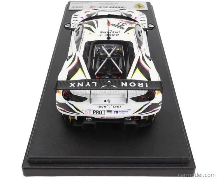 Looksmart Ferrari 488 Gt3 Evo 3.9l Turbo V8 Team Iron Lynx N 51 9. 24h Spa 2022 James Calado - Miguel Molina - Nicklas Nielsen 1:43 Biela čierna
