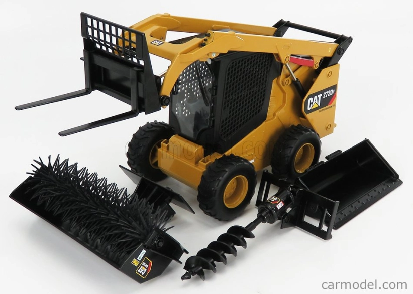 Dm-models Caterpillar Cat272d Ruspa Gommata - Skid Steer Loader 1:16 Žlutá Černá