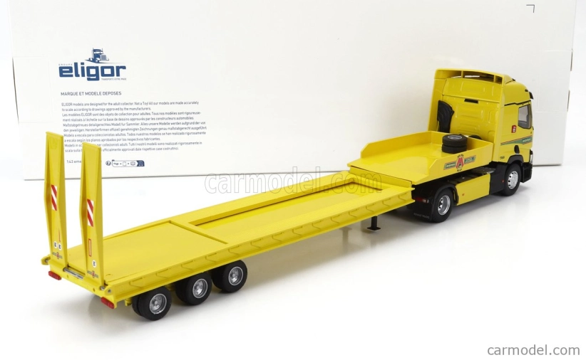 Eligor Renault T460 Truck Pianale Moroni Transports 2021 1:43 Žltá
