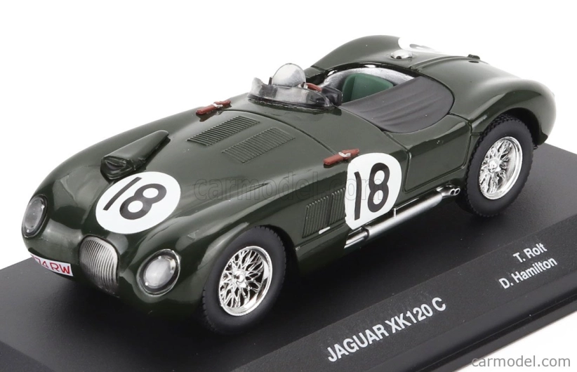 Edicola Jaguar Xk120 C-type Spider 3.4l Team Jaguar Cars Ltd N 18 Winner 24h Le Mans 1953 Tony Rolt - Duncan Hamilton 1:43 Zelená