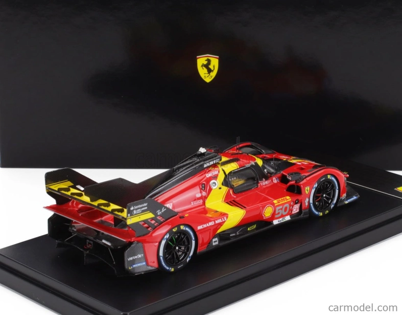 Bbr-models Ferrari 499p 3.0l Turbo V6 Team Ferrari Af Corse N 50 3. 1000 míľ Sebring 2023 Antonio Fuoco - Miguel Molina - Nicklas Nielsen 1:43 Červená Žltá Čierna