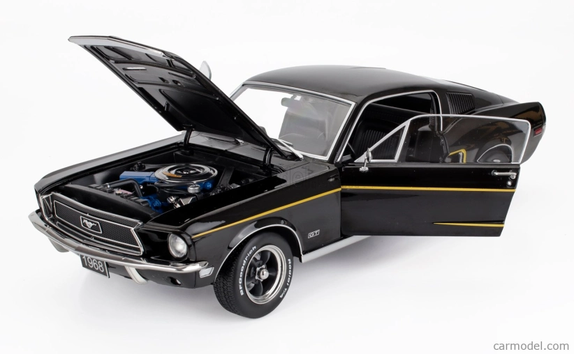 Kk-scale Ford usa Mustang Gt Fastback Coupe 1968 1:12 Black