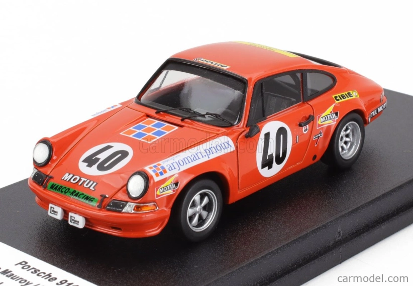 Trofeu Porsche 911s Coupe N 40 24h Le Mans 1972 Pierre Mauroy - Marcel Mignot 1:43 Orange