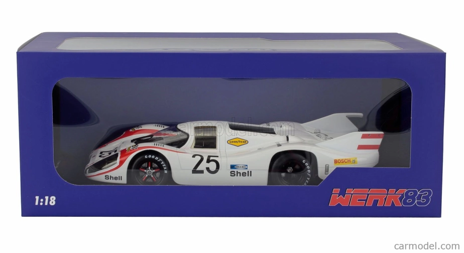 Werk83 Porsche 917lh 4.5l Team Porsche System Engeneering N 25 24h Lemans (pole position) 1970 Vic Elford - Kurt Ahrens 1:18 White