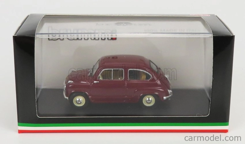 Brumm Fiat 600 Polizia Stradale 1955 1:43 Bordeaux