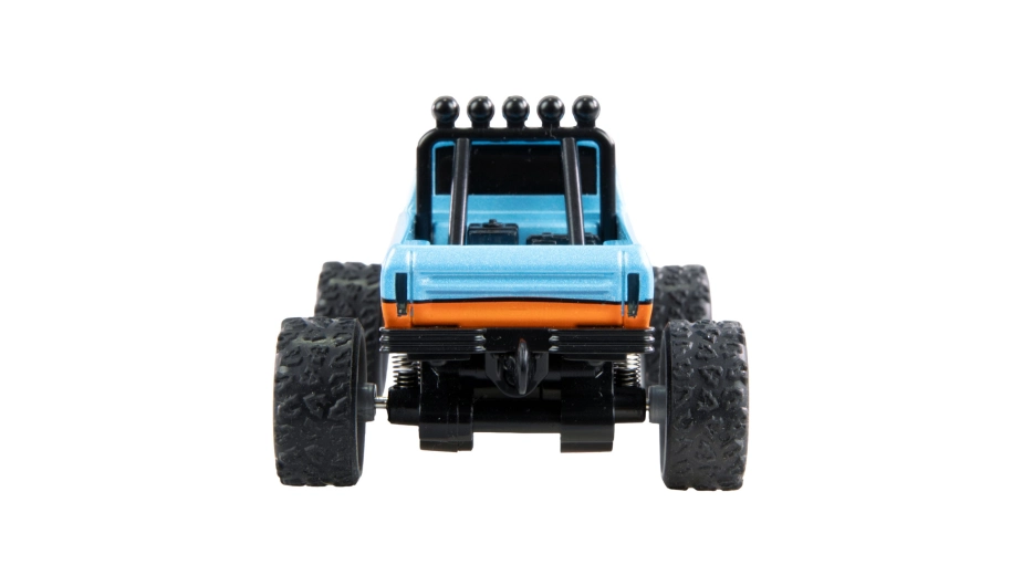 RC Monster Truck kovový 1:64 RTR LED Tempomat 2,4GHz modro oranžový