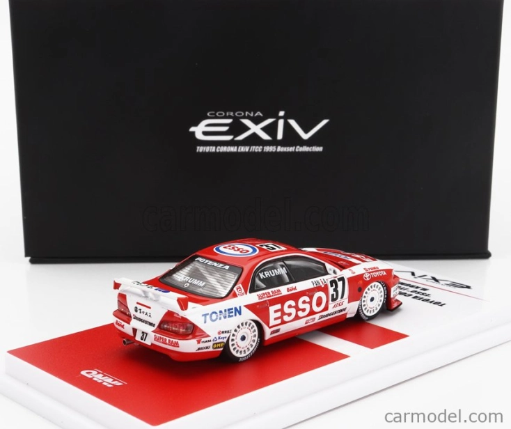 Inno-models Totota Set 2x Corona Exiv Zent N 1 Racing + Esso N 37 Racing 1995 1:64 červená biela