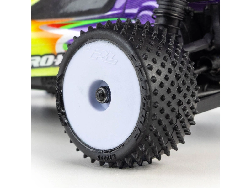 Pro-Line kolo 1:24 kobercové, přední Wedge, zadní Prism, disk bílý, Hex 7mm (4): Losi Micro-B