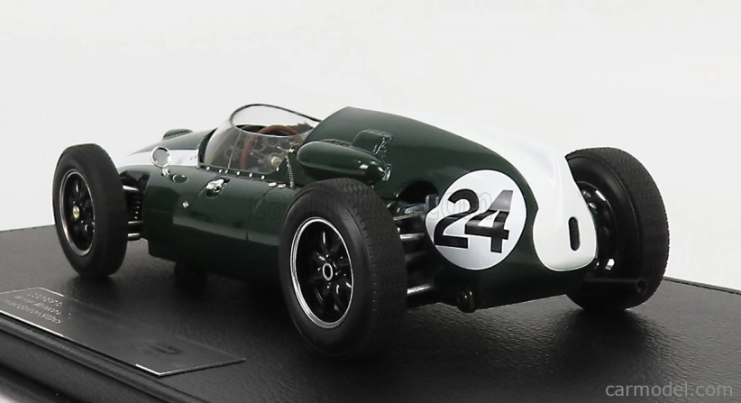 Gp-replika Cooper F1 T51 Climax Team Cooper Car Company N 24 Winner Monaco Gp Jack Brabham 1959 World Champion - Con Vetrina - s vitrínou 1:18 Green White