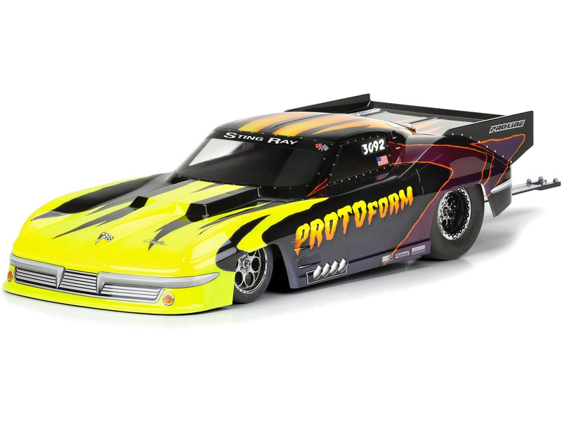 PROTOform karoséria 1:10 Chevrolet Corvette Stingray Pro Mod 1963 nelakovaná: drag car