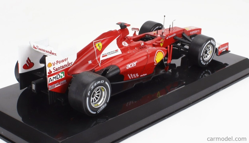 Edicola Ferrari F1 F2012 N 5 Sezóna 2012 Fernando Alonso - Con Vetrina - s vitrínou 1:24 červená biela