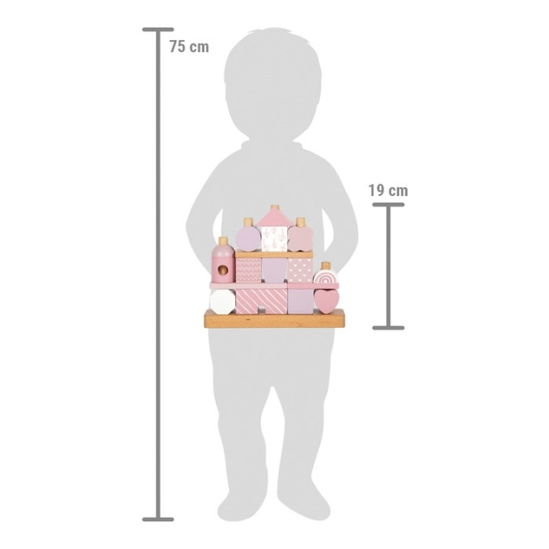 small foot Nasazování na tyč Domeček růžový