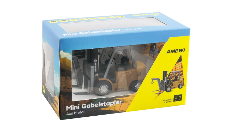 Mini kovový RC vysokozdvižný vozík 8kanálový 1:64 RTR
