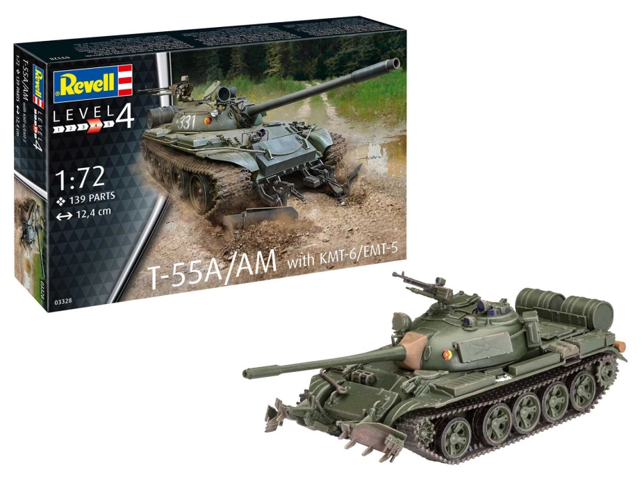 Revell T-55A/AM s KMT-6/EMT-5 (1:72)