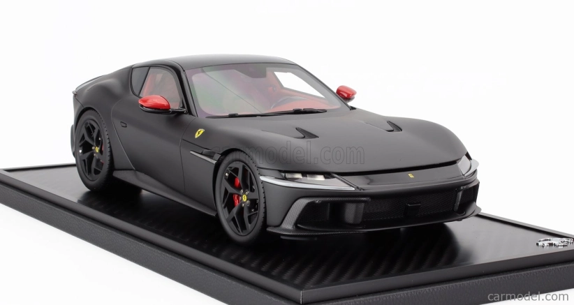 Bbr-models Ferrari 12cilindri V12 830cv Panoramic Roof 2024 - Con Vetrina - With Showcase 1:18 Nero Opaco - Matná Černá